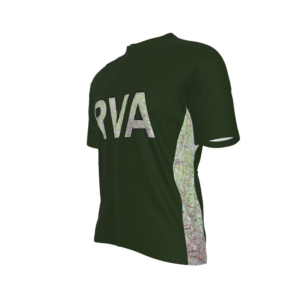 RVA MAP Text All-Over Print Raglan Men's Cycling Jersey