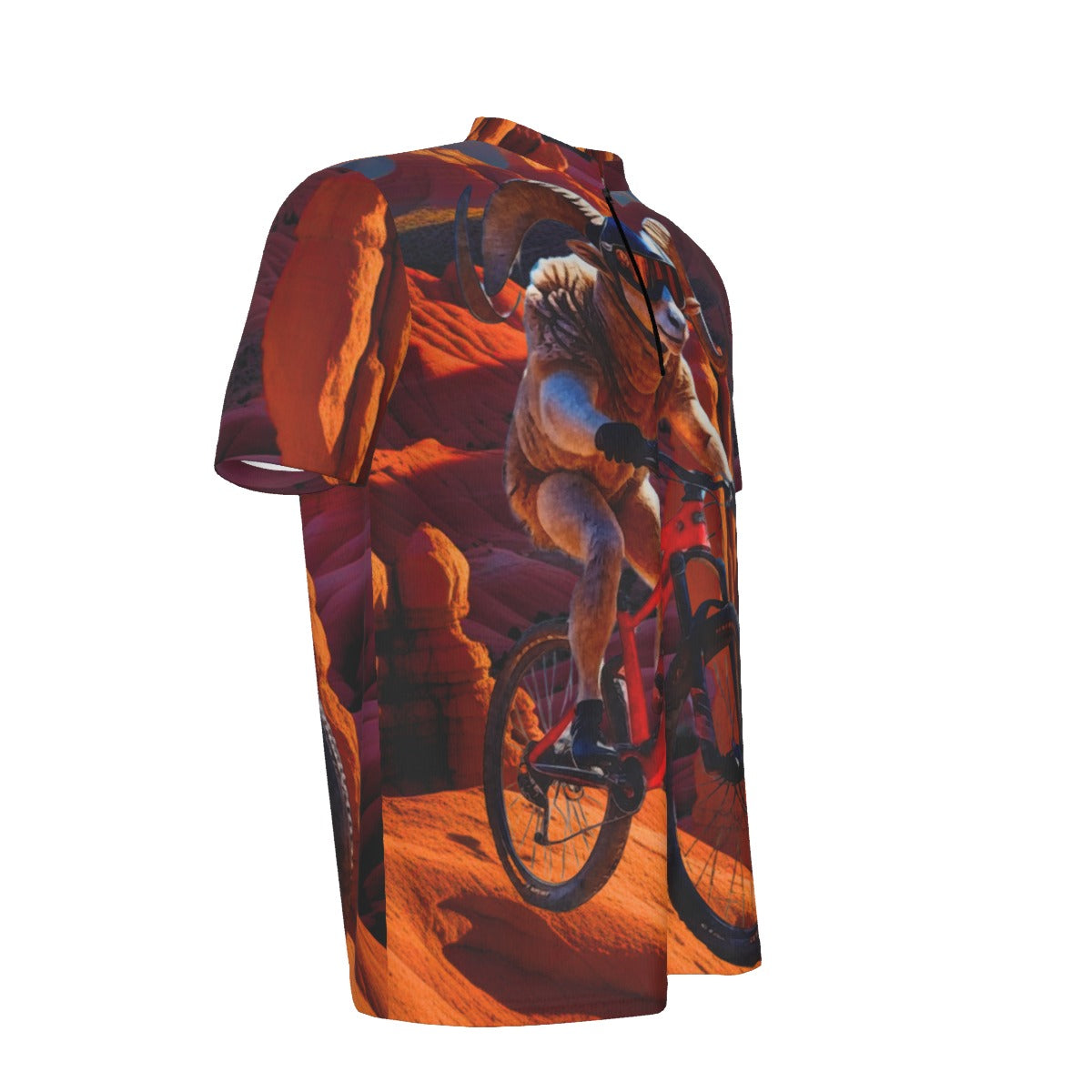 Utah Big Horn Downhill All-over Print Men's MTB Jersey With Black Zipper