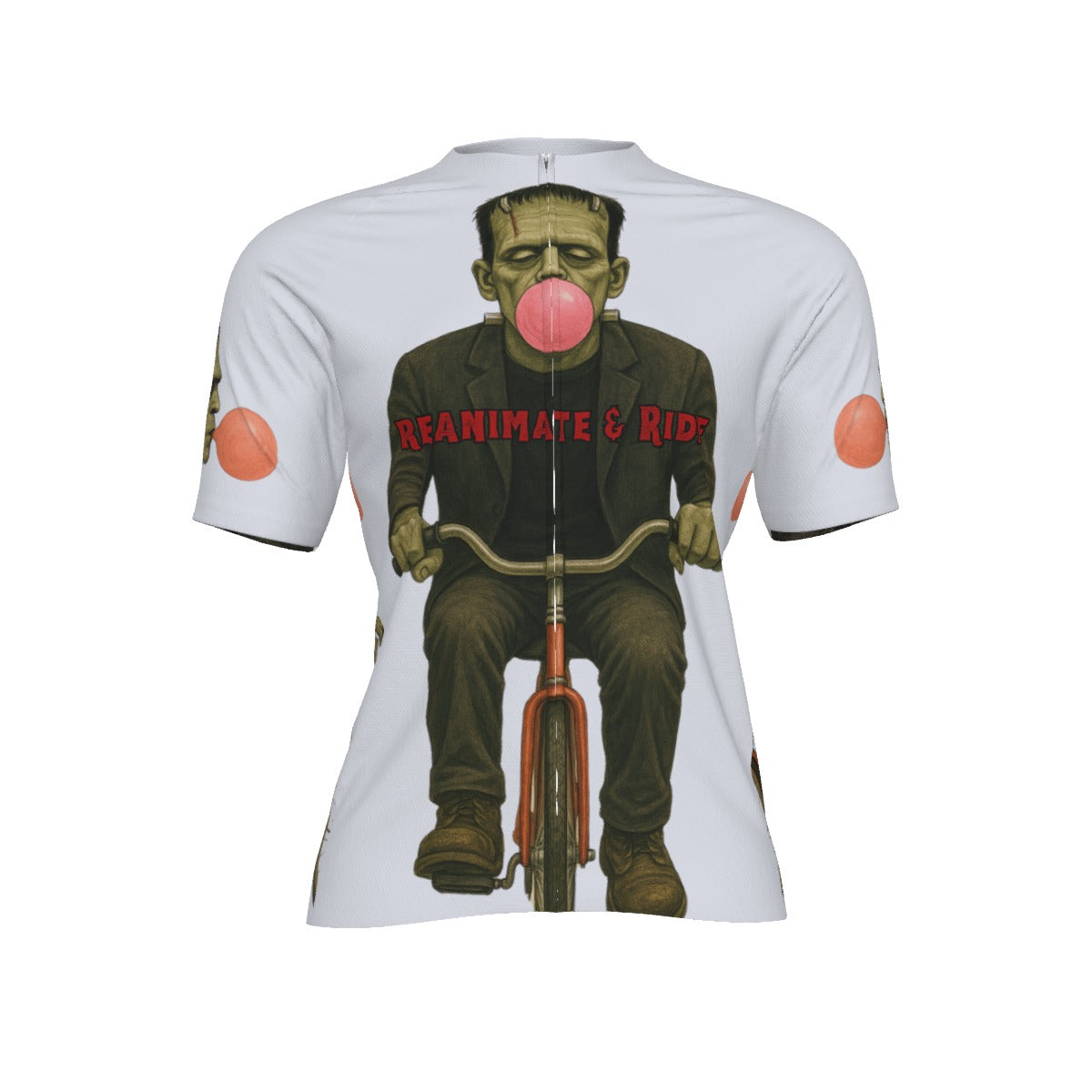 Frankie Rides All-Over Print Raglan Men's Cycling Jersey