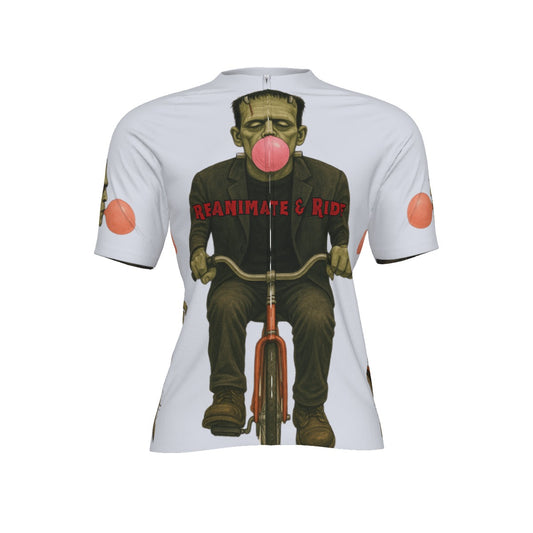 Frankie Rides All-Over Print Raglan Men's Cycling Jersey
