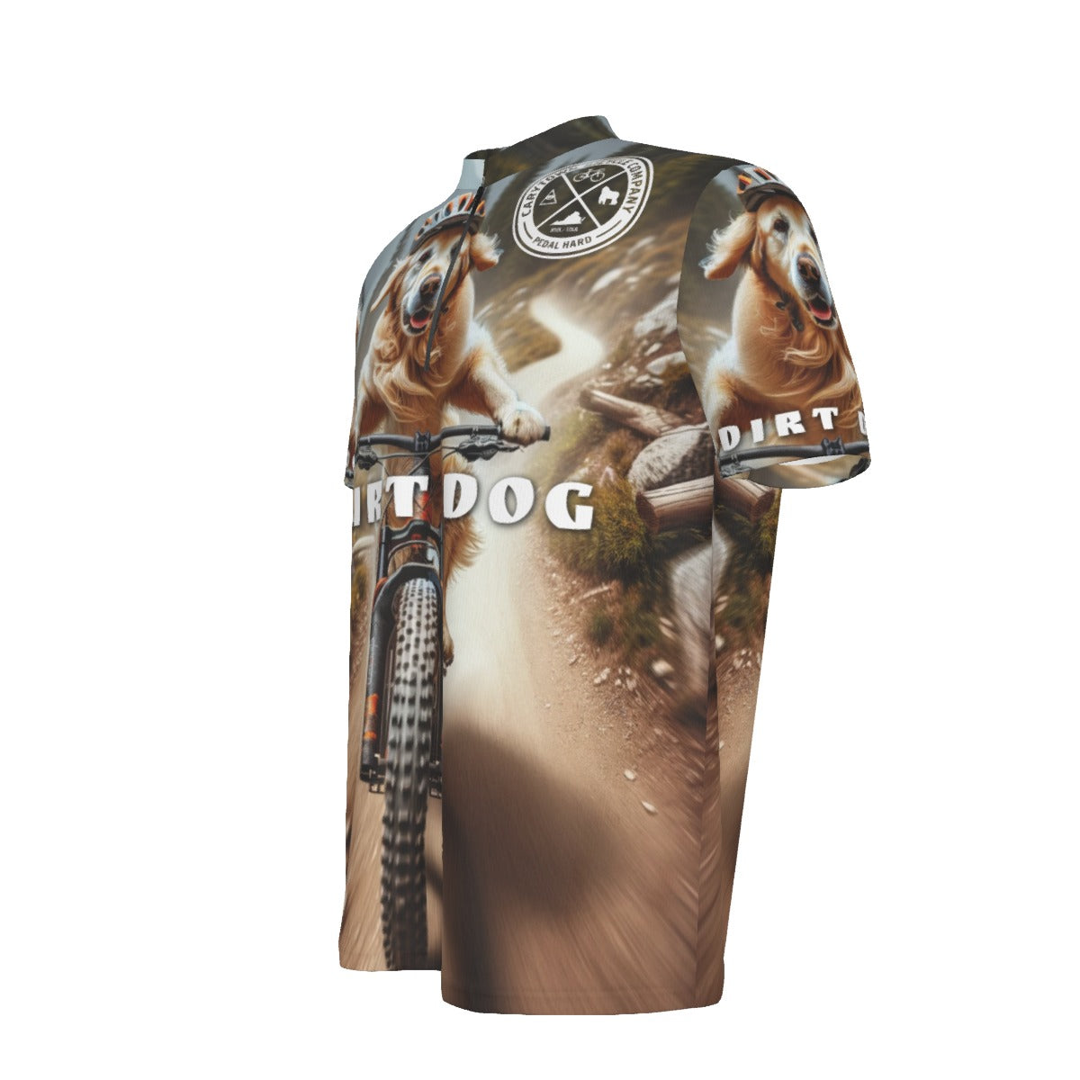 Dirt Dog All-over Print Men's MTB Jersey With Black Zipper