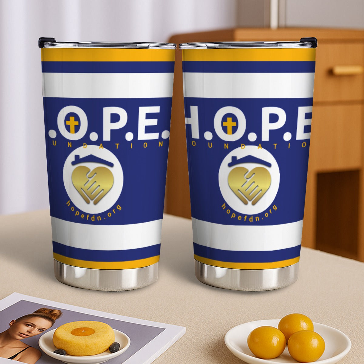 HOPE Tri Color 20OZ Tumbler With Sliding Lid For The USA