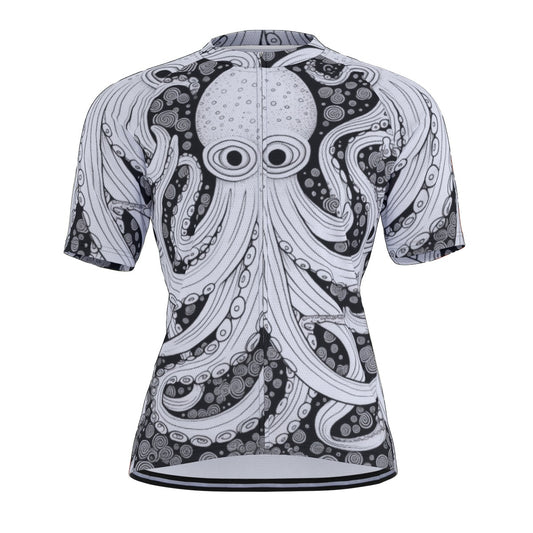 Kraken Ride: Octopus All-Over Print Raglan Men's Cycling Jersey