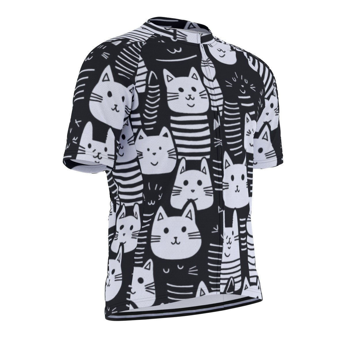 Here Kitty Kitty All-Over Print Raglan Men's Cycling Jersey