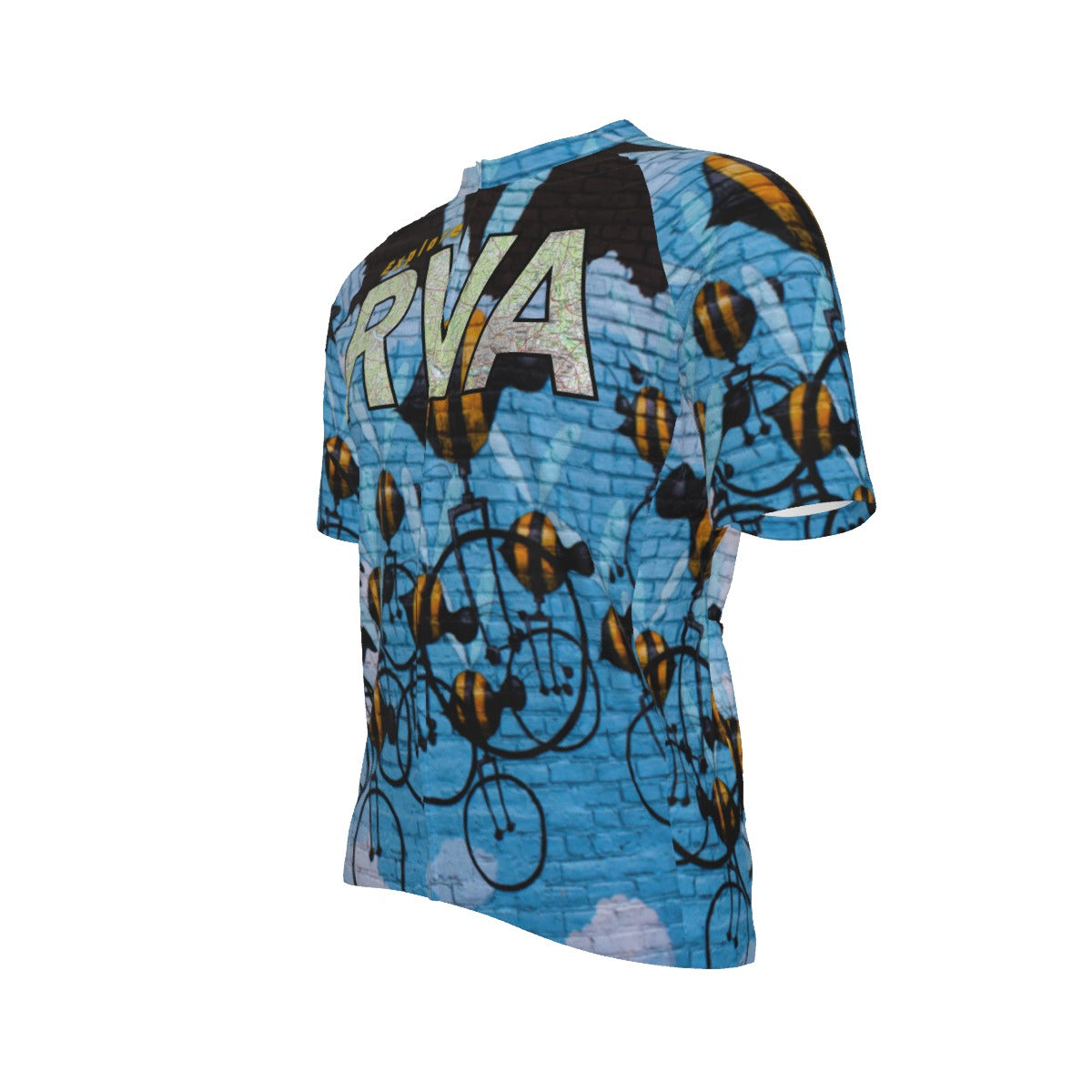 Bee Cycles All-Over Print Raglan Men's Cycling Jersey
