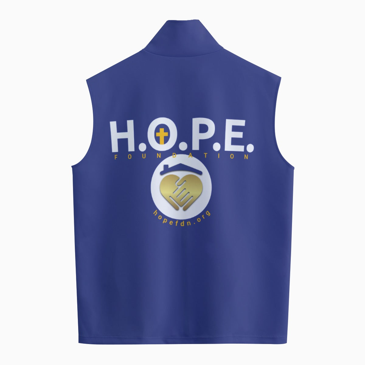 H.O.P.E. Foundation All-Over Print Unisex Vest – Stand-Up Collar – Blue