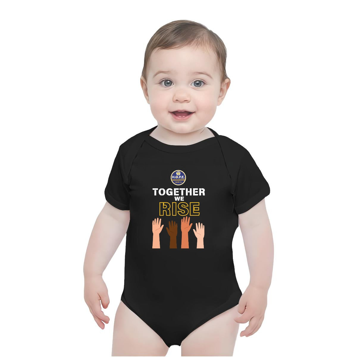 HOPE Together We Rise Baby Short-Sleeve Onesie For The USA| 190GSM Front DTF
