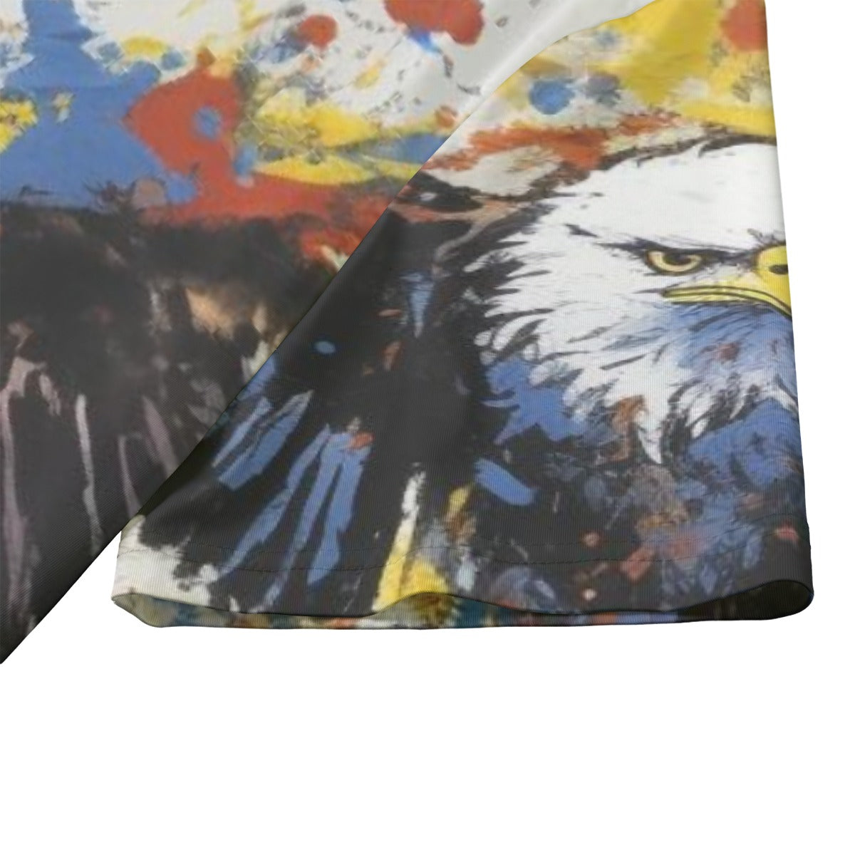 Splatter Painted Eagle All-over Print Men's MTB Jersey With Black Zipper