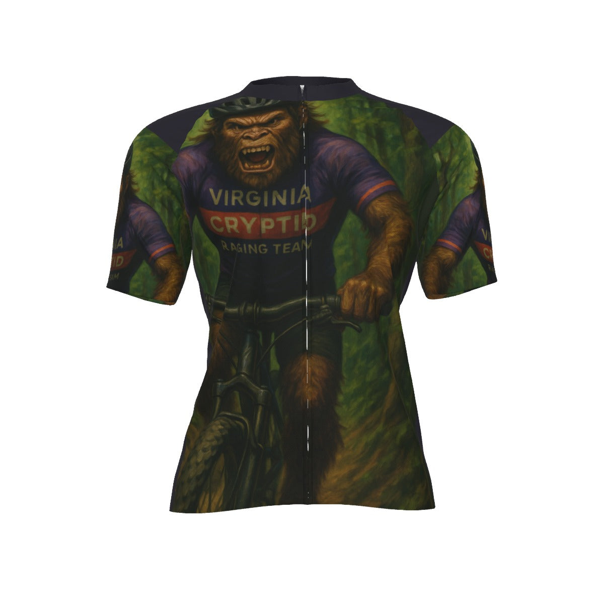Virginia Cryptid Raging Team Bigfoot All-Over Print Raglan Men's Cycling Jersey
