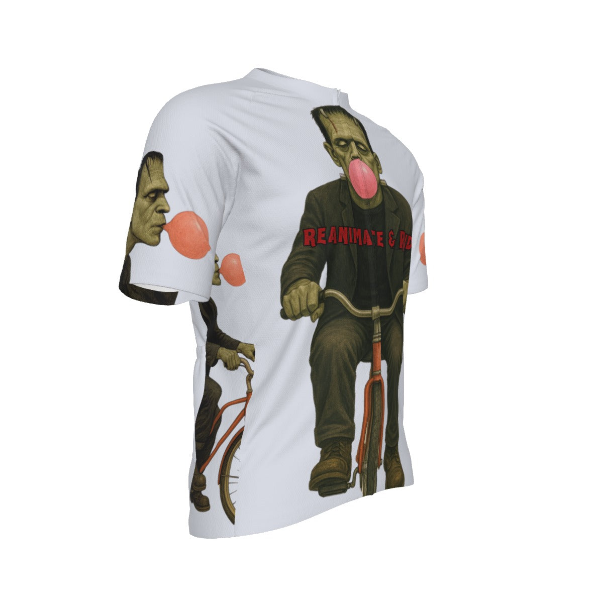 Frankie Rides All-Over Print Raglan Men's Cycling Jersey