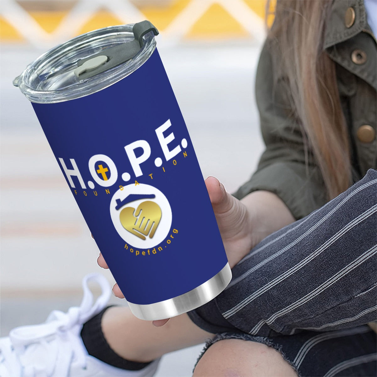 HOPE All Blue 20OZ Tumbler With Sliding Lid For The USA