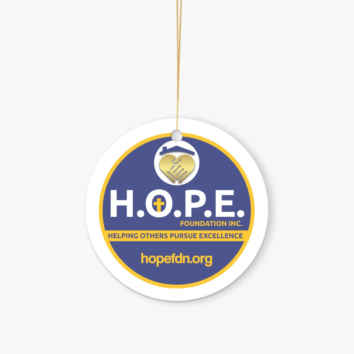 HOPE Round Christmas Ceramic Decoration Ornaments