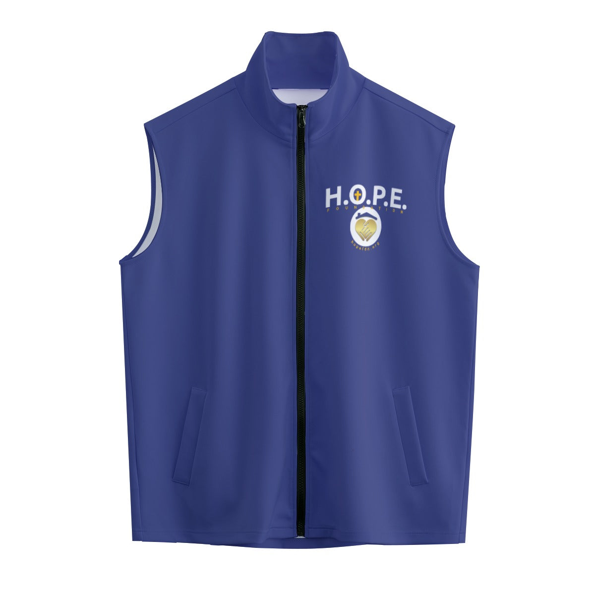 H.O.P.E. Foundation All-Over Print Unisex Vest – Stand-Up Collar – Blue