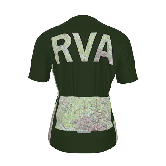 RVA MAP Text All-Over Print Raglan Men's Cycling Jersey