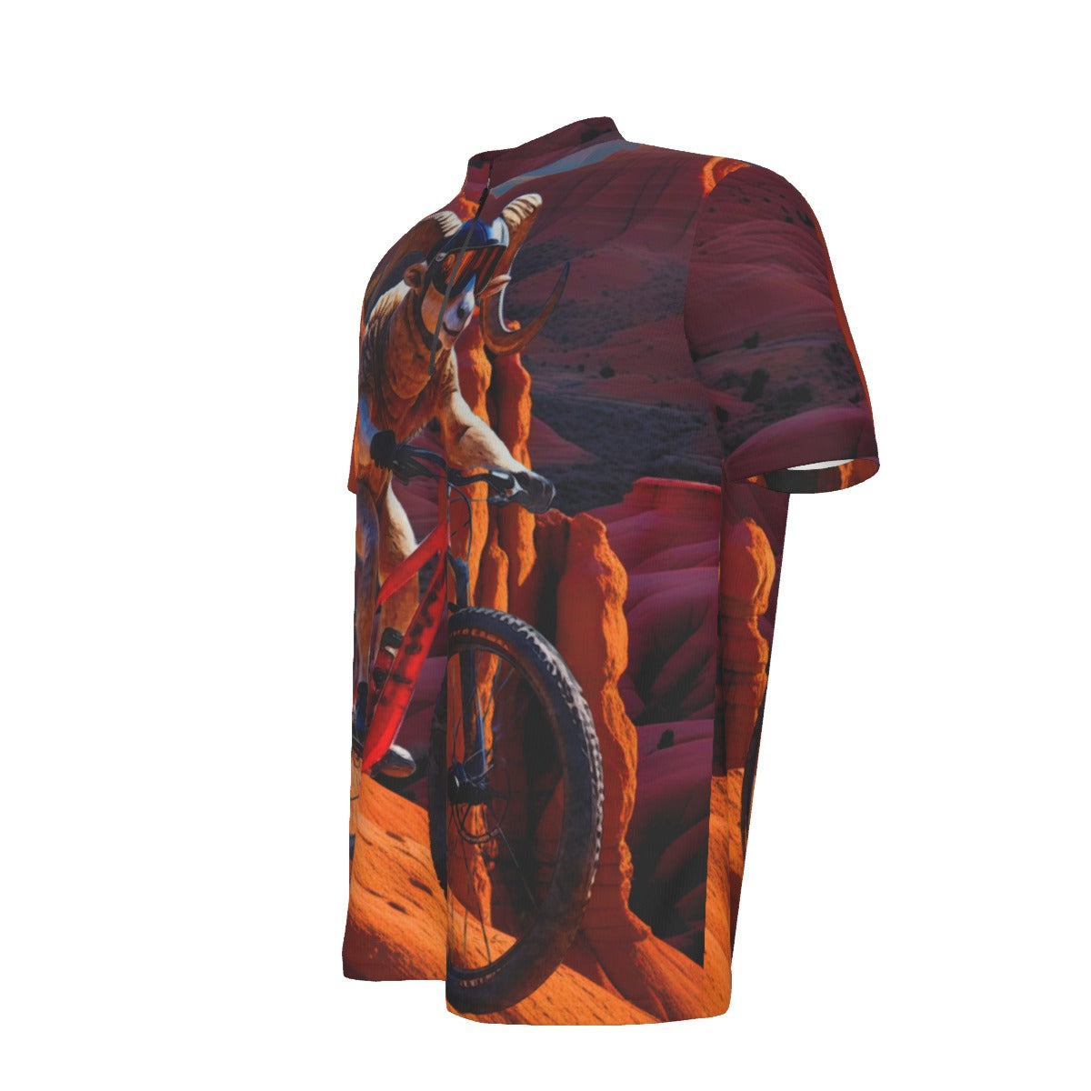 Utah Big Horn Downhill All-over Print Men's MTB Jersey With Black Zipper