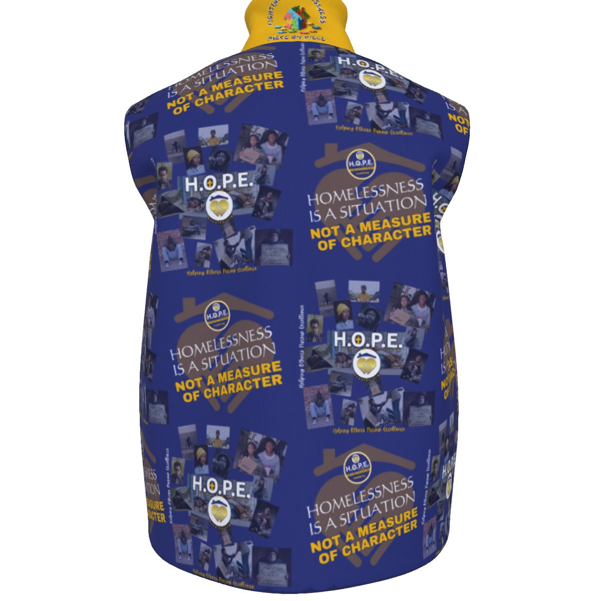 HOPE Foundation Pattern All-Over Print Unisex Stand-up Collar Vest