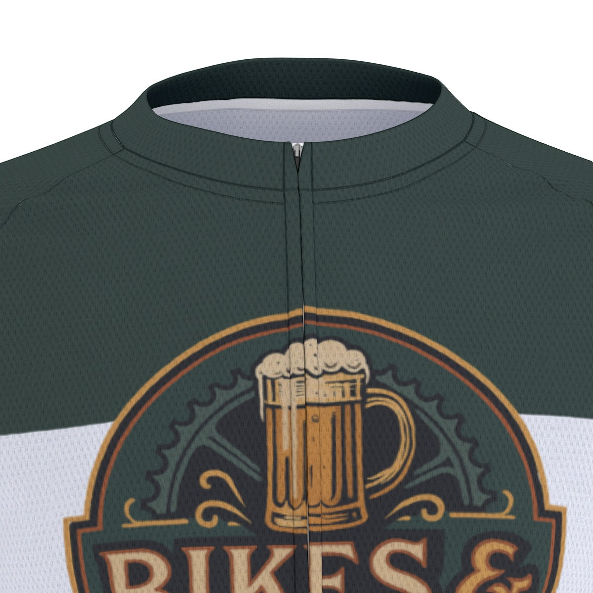 Bikes & Brews All-Over Print Raglan Men's Cycling Jersey