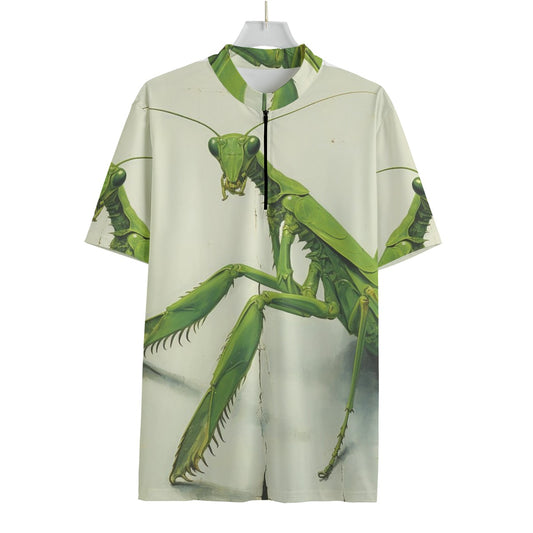 Mean Mantis All-over Print Men's MTB Jersey With Black Zipper