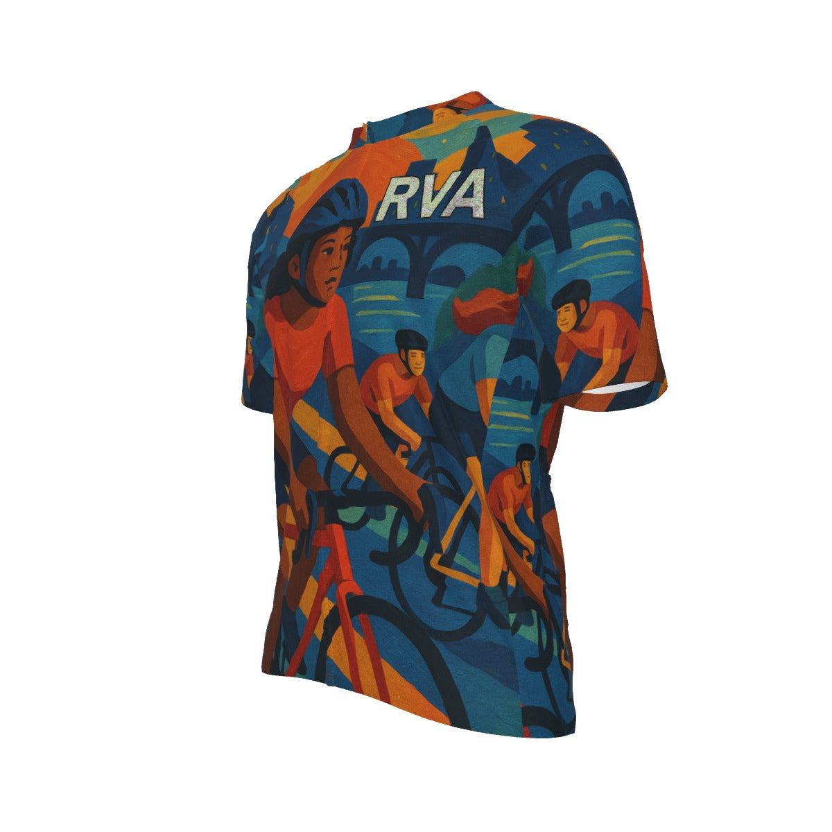 RVA RIDES All-Over Print Raglan Men's Cycling Jersey