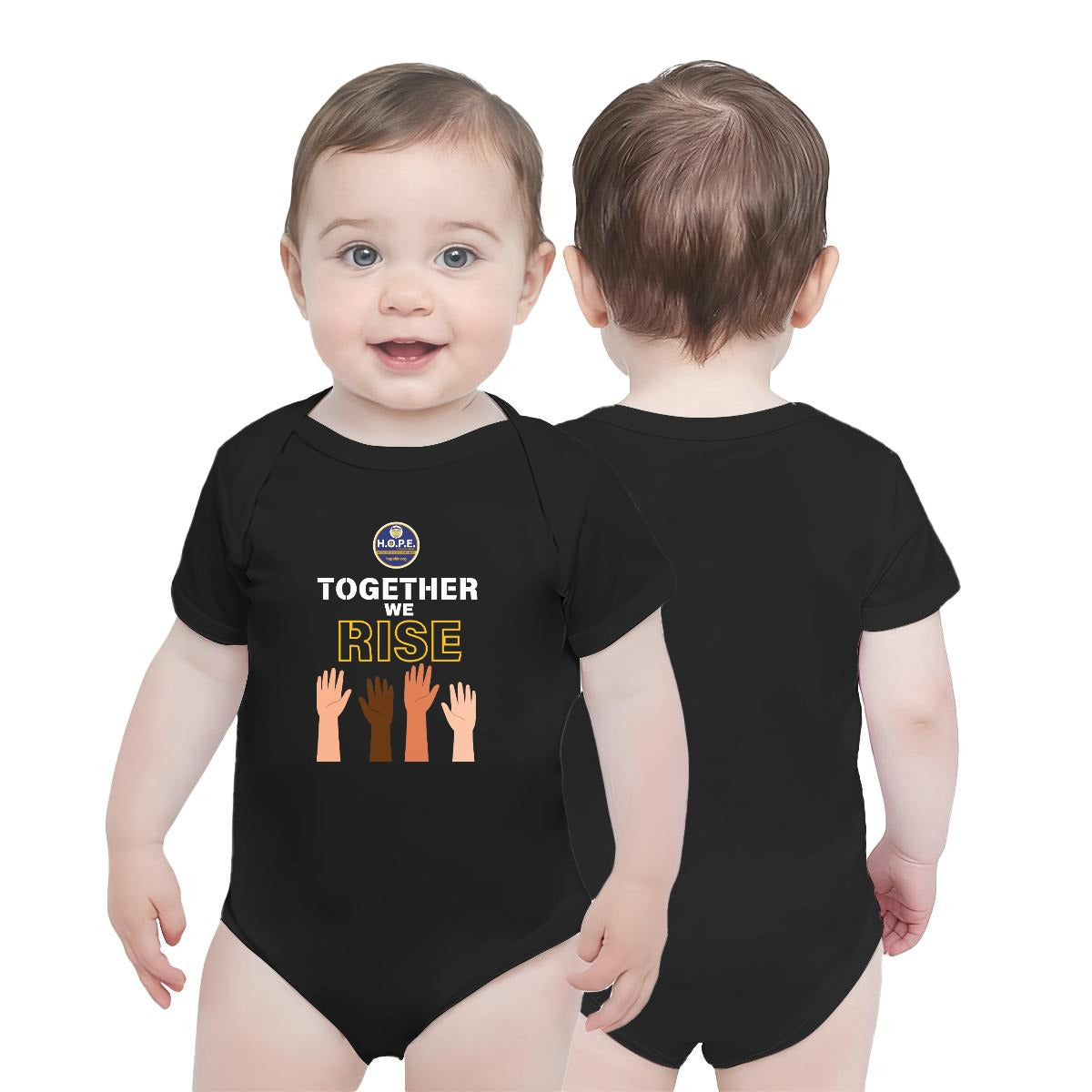 HOPE Together We Rise Baby Short-Sleeve Onesie For The USA| 190GSM Front DTF