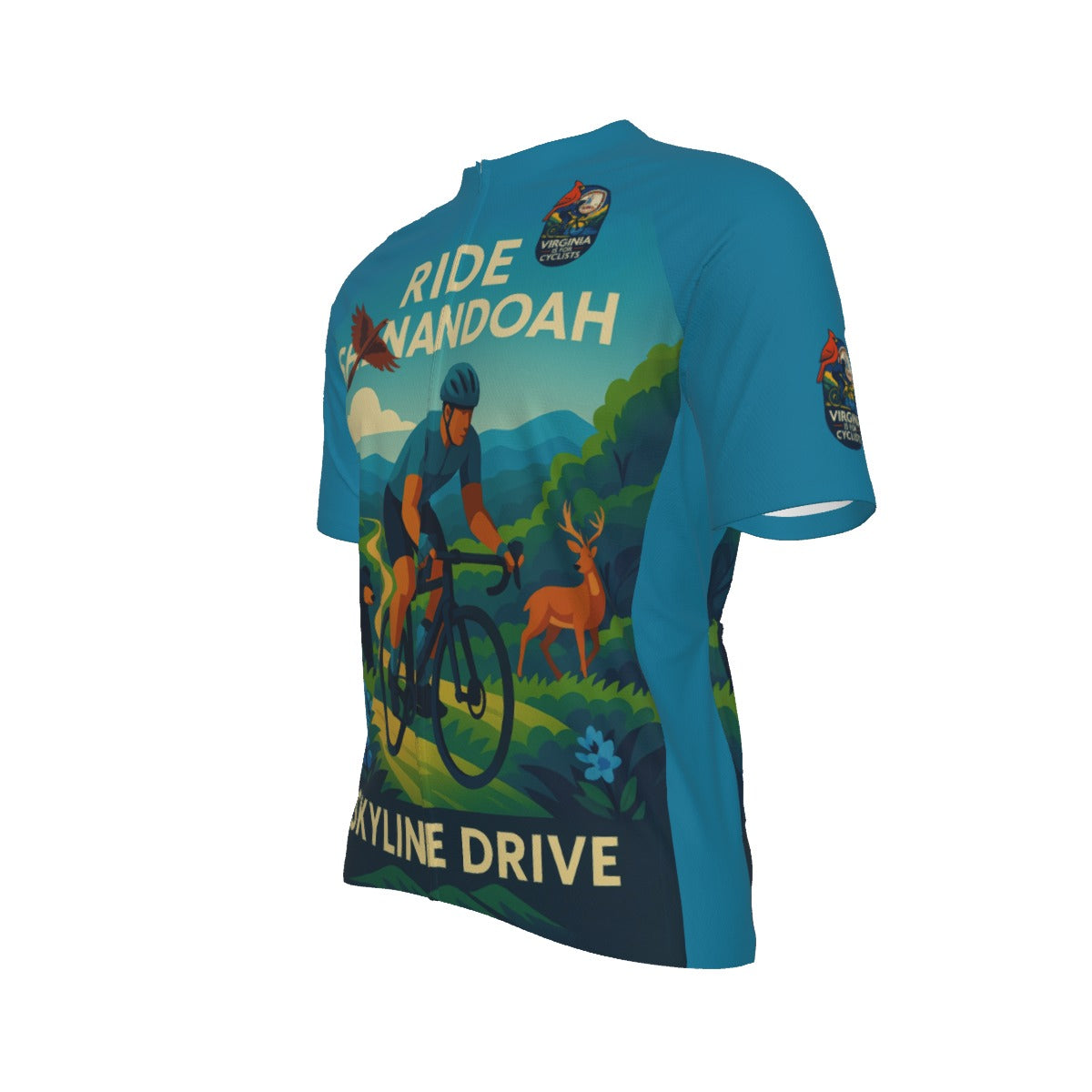 Ride Skyline Drive Shenandoah NP All-Over Print Raglan Men's Cycling Jersey