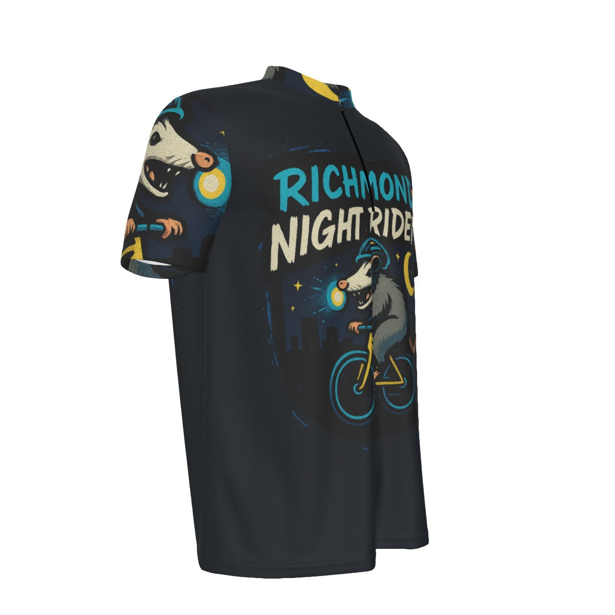 Richmond Night Riders All-over Print Men's MTB Jersey With Black Zipper