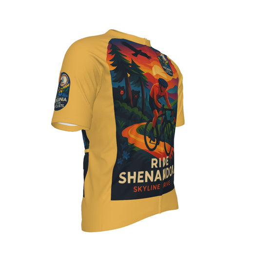 Ride Shenandoah Virginia is for Bikers All-Over Print Raglan Men's Cycling Jersey