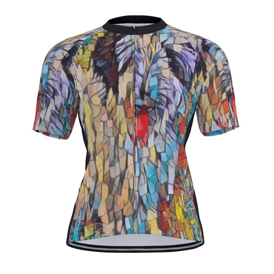 Dog Mosaic All-Over Print Raglan Men's Cycling Jersey