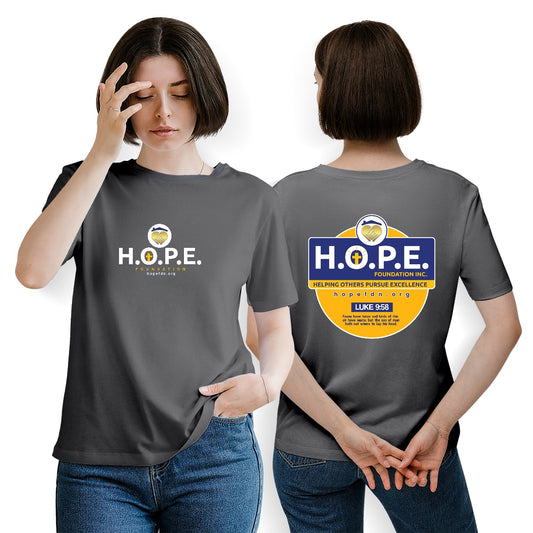 H.O.P.E. Foundation Women's Essential Crew Neck T-Shirt For The USA|180GSM Front & Back DTF
