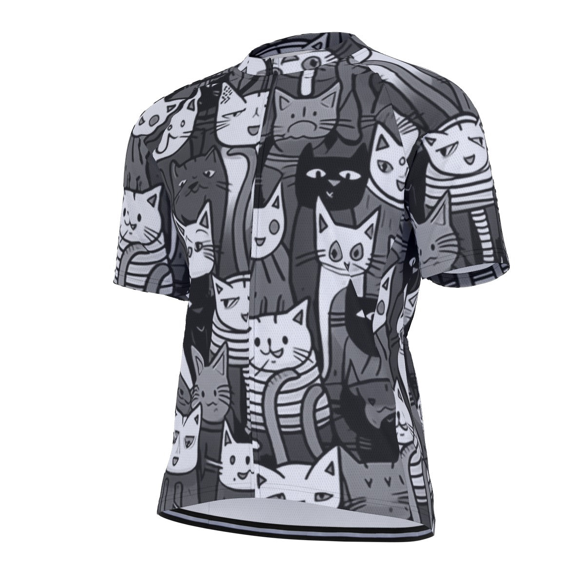 PURR-FECT RIDE All-Over Print Raglan Men's Cycling Jersey