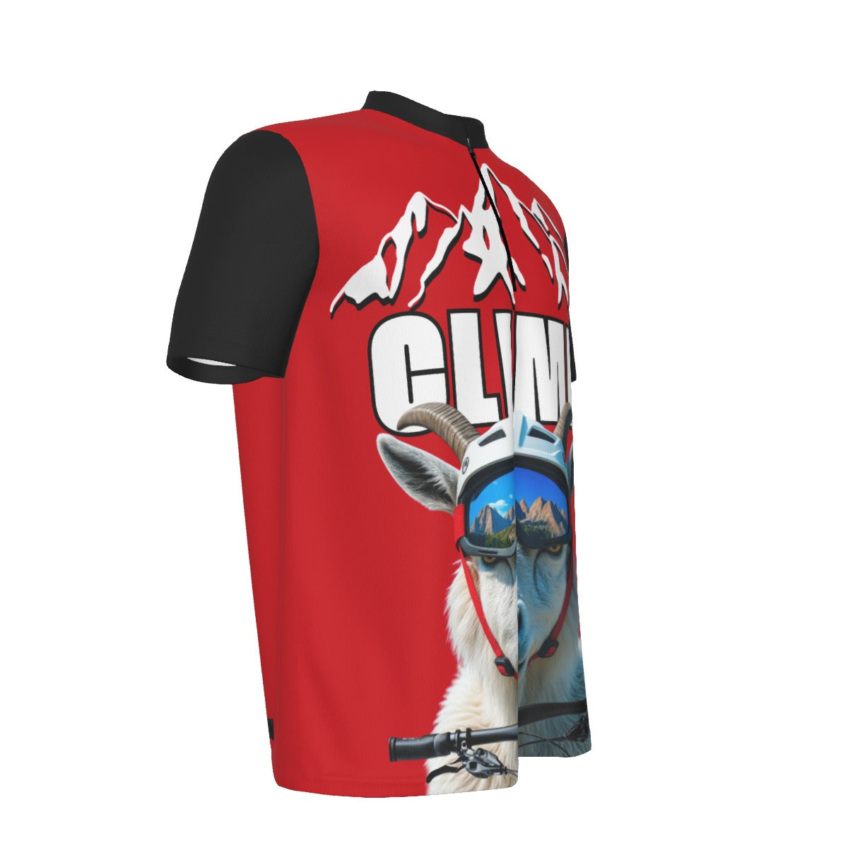 CLIMB Like a Mountain Goat All-over Print Men's MTB Jersey With Black Zipper