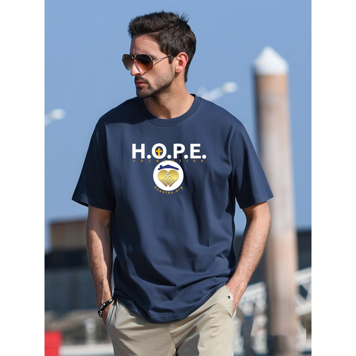 HOPE Unisex Front Print T-Shirt  For The USA|180GSM Front DTF