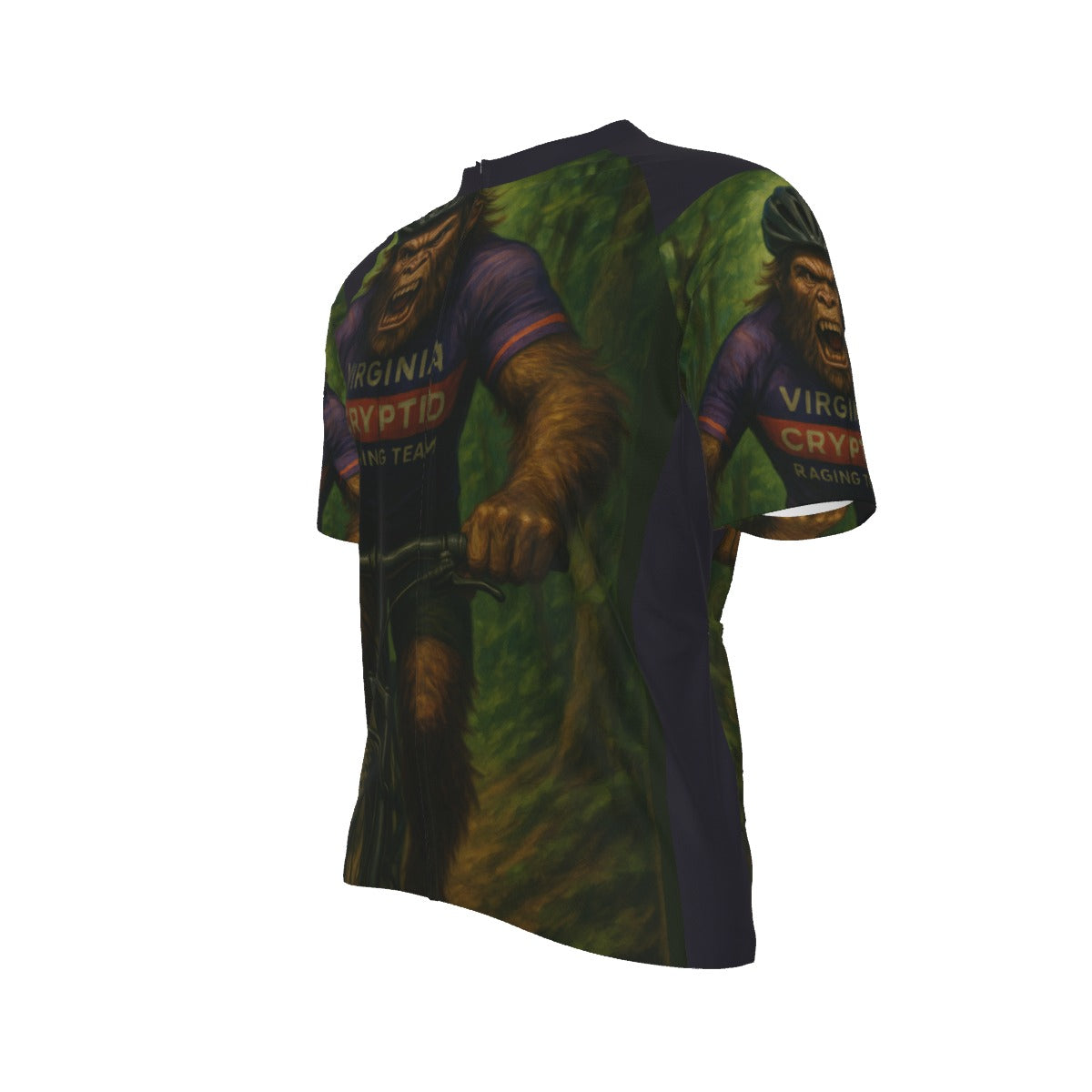 Virginia Cryptid Raging Team Bigfoot All-Over Print Raglan Men's Cycling Jersey