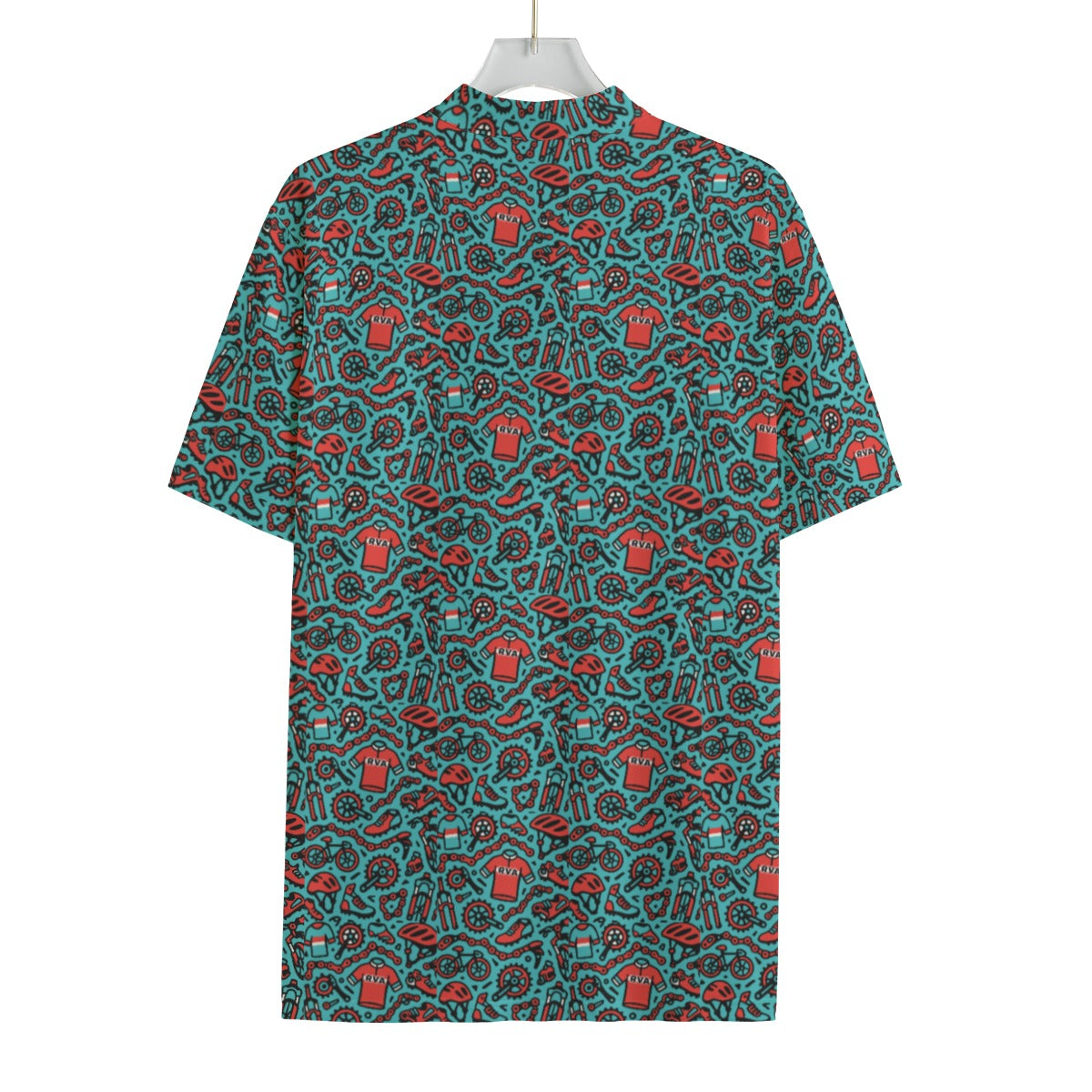 RVA Bike Parts & Pieces All-over Print Men's MTB Jersey with Black Zipper