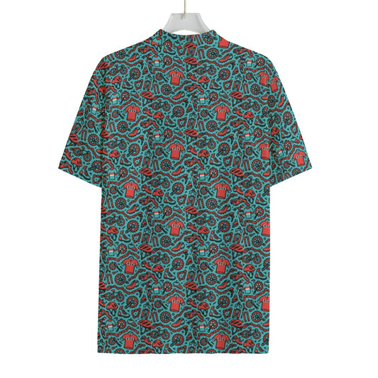 RVA Bike Parts & Pieces All-over Print Men's MTB Jersey with Black Zipper