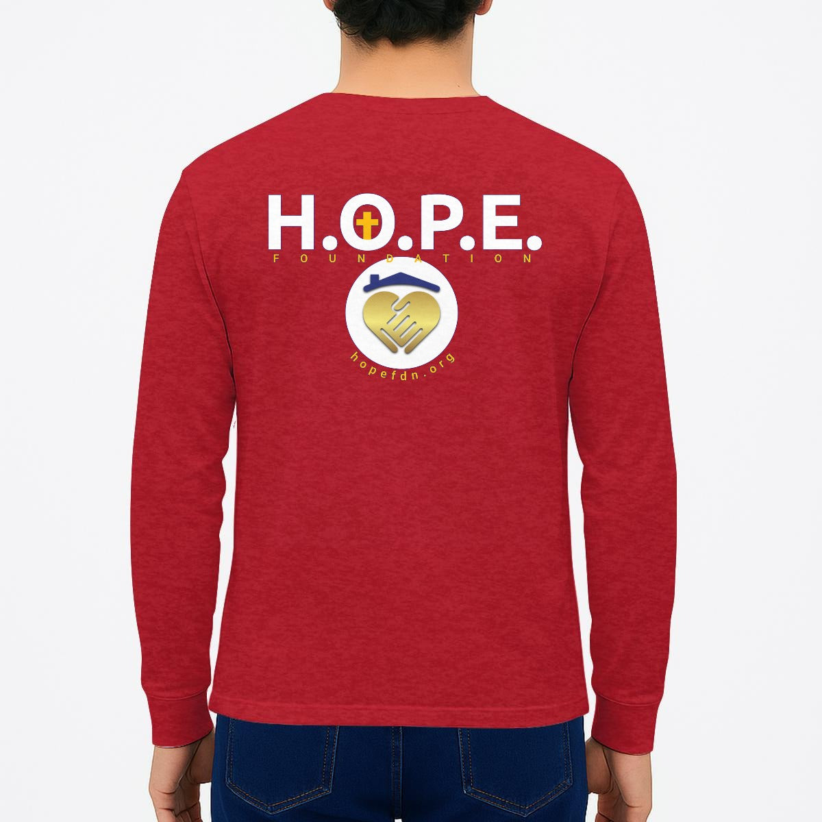 HOPE LOGO Unisex Long Sleeve T-Shirt For The USA| 180GSM Double DTF
