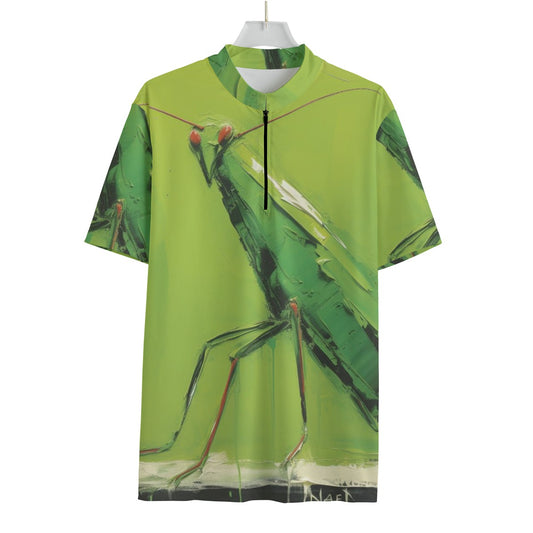 Red Eyes All-over Print Men's MTB Jersey With Black Zipper