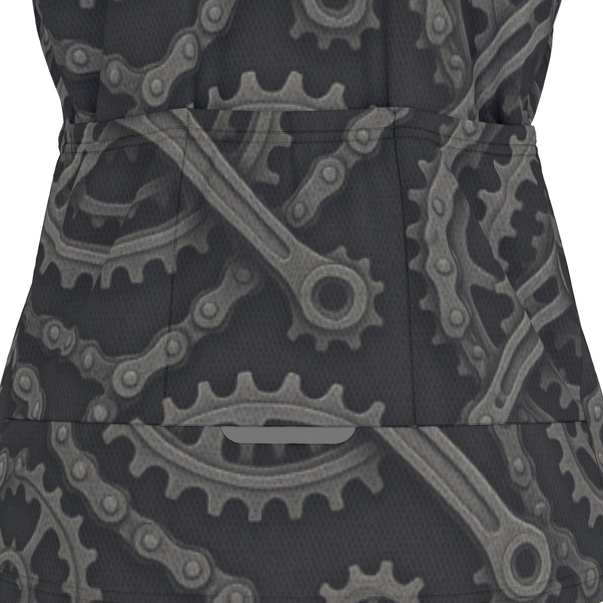 Cranks & Chains Gray All-Over Print Raglan Men's Cycling Jersey