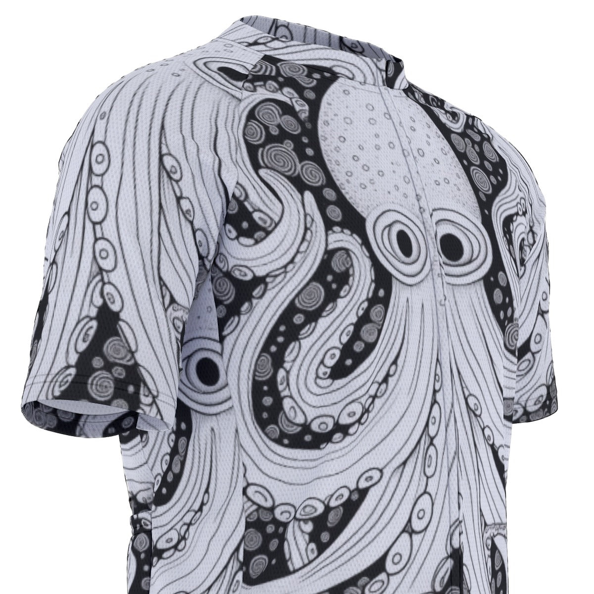Kraken Ride: Octopus All-Over Print Raglan Men's Cycling Jersey