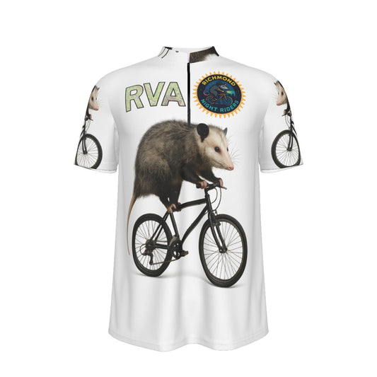 Richmond Night Riders White RVA All-over Print Men's MTB Jersey With Black Zipper