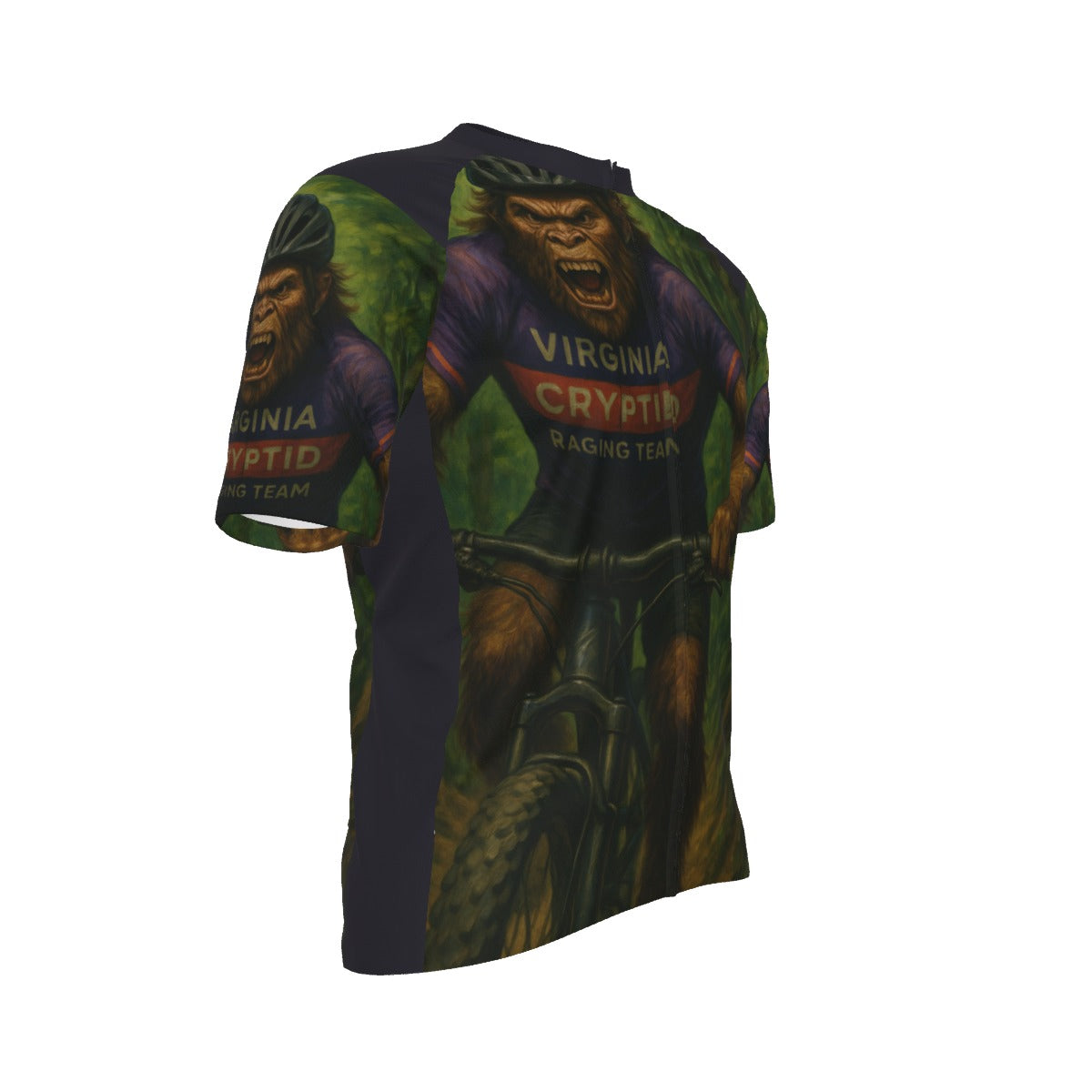 Virginia Cryptid Raging Team Bigfoot All-Over Print Raglan Men's Cycling Jersey
