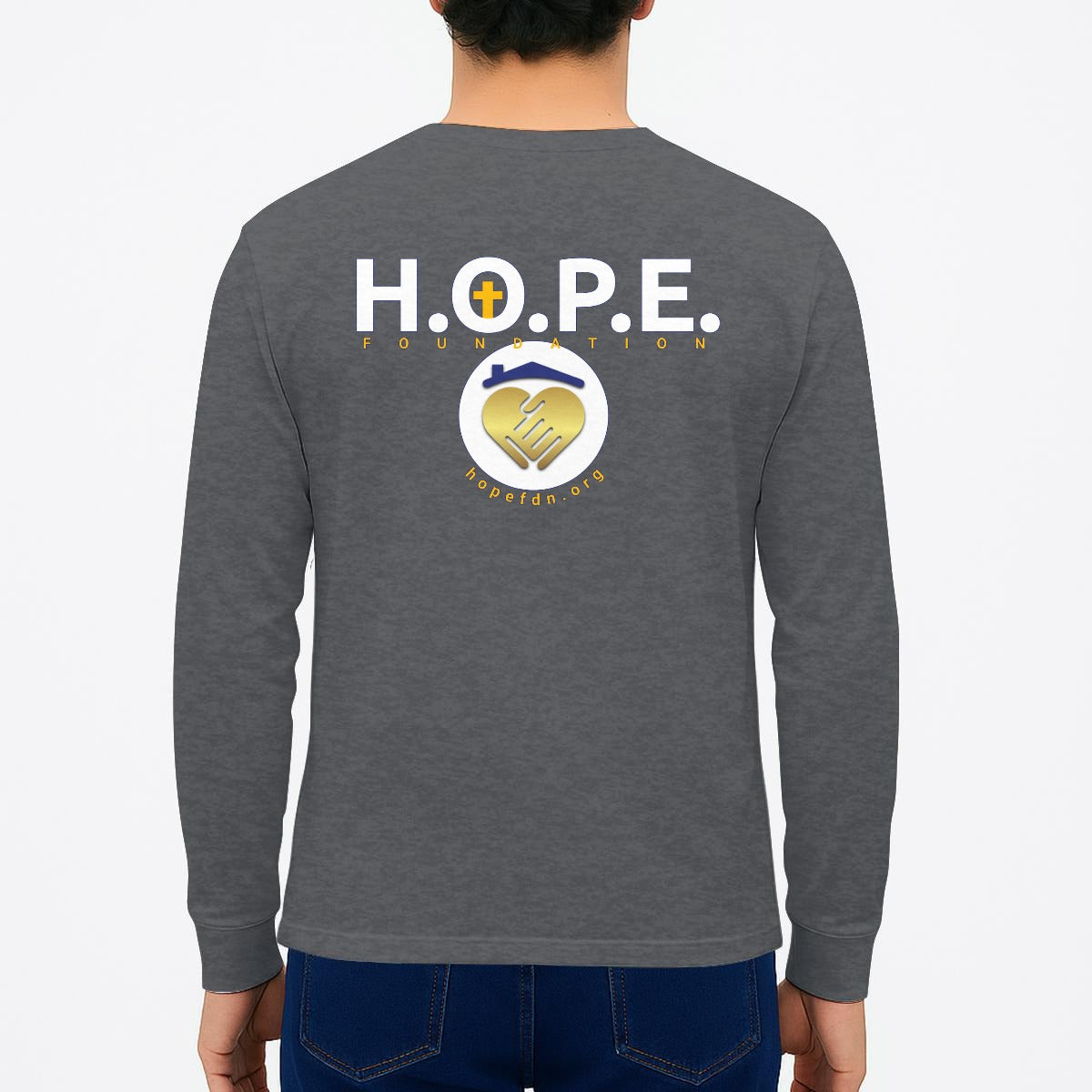 HOPE LOGO Unisex Long Sleeve T-Shirt For The USA| 180GSM Double DTF