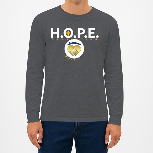HOPE LOGO Unisex Long Sleeve T-Shirt For The USA| 180GSM Double DTF