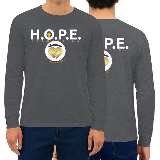 HOPE LOGO Unisex Long Sleeve T-Shirt For The USA| 180GSM Double DTF