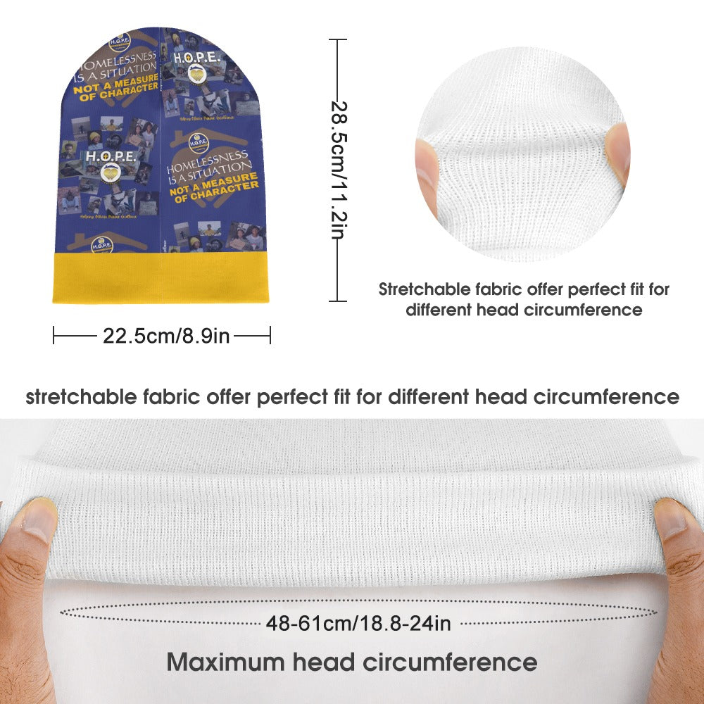 HOPE Full printed knitted hat